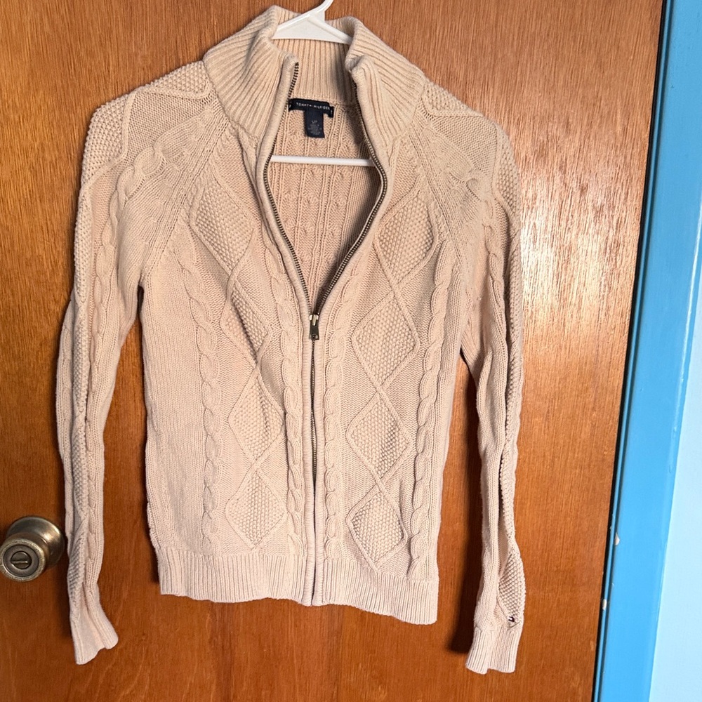 Tommy Hilfiger Cream Cable Knit Sweater